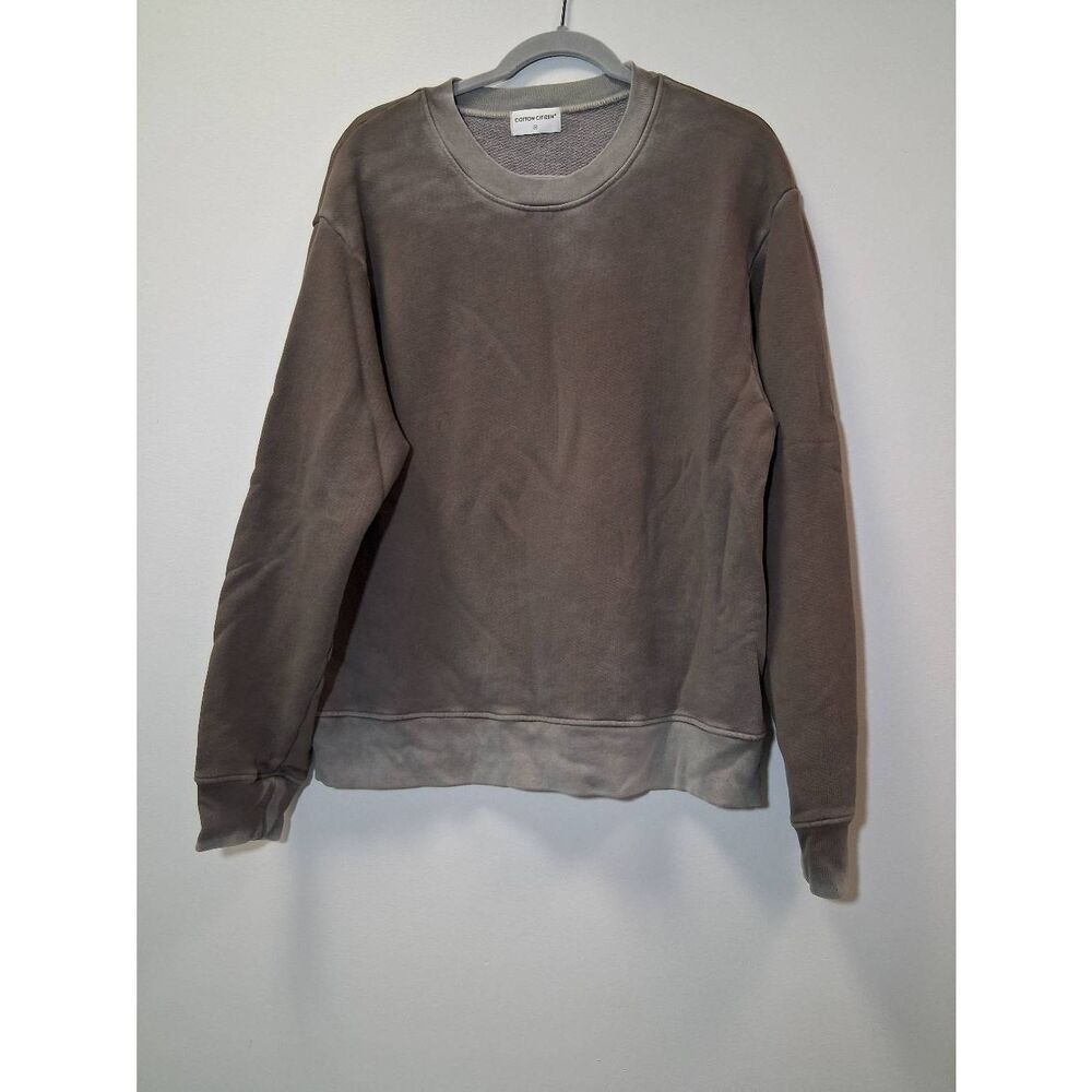 Cotton citizen women medium crew neck sweater cotton burnout gray spring summer